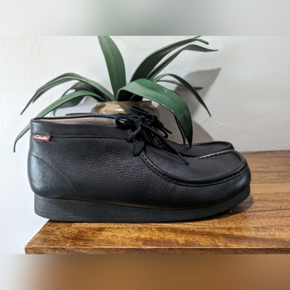 Clarks Stinson  Shoes Black‎ 63362 leather  MEN SIZE 13M